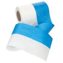 Produkt Wstążki do wieńców Moiré w kolorze niebiesko-białym, 150 mm
