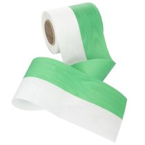Produkt Zielono-biała wstążka do wieńca z mory, 100 mm x 25 m - wstążka narodowa, wiązanie z tafty, wstążka kokardka, wstążka ozdobna