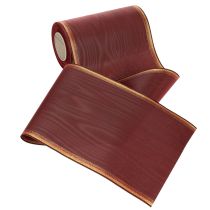 Produkt Wstążka do wieńca bordowego ze złotą krawędzią, 175 mm, dekoracyjna