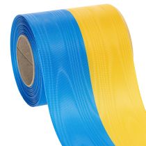 Produkt Wstążka do wieńca w kolorze niebiesko-żółtym, 100 mm, wstążka narodowa, wstążka klubowa, wstążka ozdobna, wstążka żałobna, octan