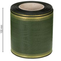 Produkt Wstążka do wianka moiré ciemnozielona 100mm wstążka dekoracyjna tafta wstążka