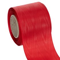 Produkt Czerwona wstążka do wieńca 75 mm x 25 m - Florystyka i dekoracja pogrzebowa, Wytrzymała wstążka do napisów