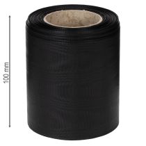 Produkt Czarna wstążka do wianka 100mm 25m - wstążka żałobna, wstążka kokardka, wstążka ozdobna, artykuły florystyczne