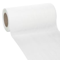 Produkt Biała wstążka do wieńca, szerokość 200 mm, rolka 25 m, wstążka żałobna, wstążka kokardka, wstążka dekoracyjna do florystyki pogrzebowej i na inne okazje