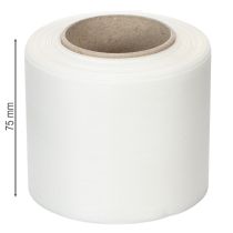 Produkt Biała wstążka do wieńców, wysokiej jakości, 75 mm x 25 m - dekoracyjna wstążka do florystyki i usług pogrzebowych, idealna do nadruku.