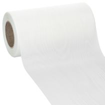 Produkt Biała wstążka do wieńców pogrzebowych, szerokość 175 mm, długość 25 m, wysokiej jakości wstążka octanowa