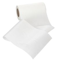 Produkt Biała wstążka do wieńców pogrzebowych, szerokość 175 mm, długość 25 m, wysokiej jakości wstążka octanowa