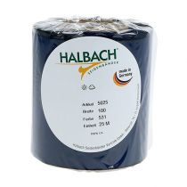 Produkt Niebieska satynowa wstążka do wianka, 100 mm x 25 m, wstążka żałobna, dekoracja, przyjazna dla środowiska