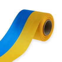 Produkt Wstążka do wianka Moiré Niebiesko-Żółta 100 mm