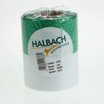 Produkt Wstążka do wieńca Moiré 125 mm x 25 m w kolorze zielonym i białym, wstążka taftowa, wstążka narodowa, wstążka dekoracyjna