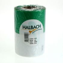 Produkt Wstążka do wieńca Moiré zielono-biała 150mm, wstążka dekoracyjna, wstążka kokardka, tafta jakości 25m