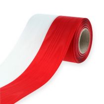 Produkt Wstążki do wieńców Moiré Biało-Czerwone 100 mm