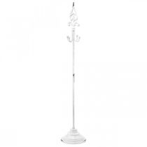 Produkt Stojak na wianek Shabby Chic Biały stojak na wianek Metal 4 haki wys. 76 cm