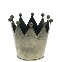 Produkt Dekoracyjna korona o wyglądzie antycznym, szara metalowa dekoracja stołu Ø12,5 cm W12 cm
