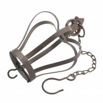 Produkt Metalowa korona do zawieszenia z haczykiem rdzawy brąz Ø11cm W17cm