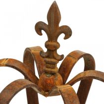 Produkt Vintage dekoracyjna korona z patynowaną metalową dekoracją Ø20cm W28cm