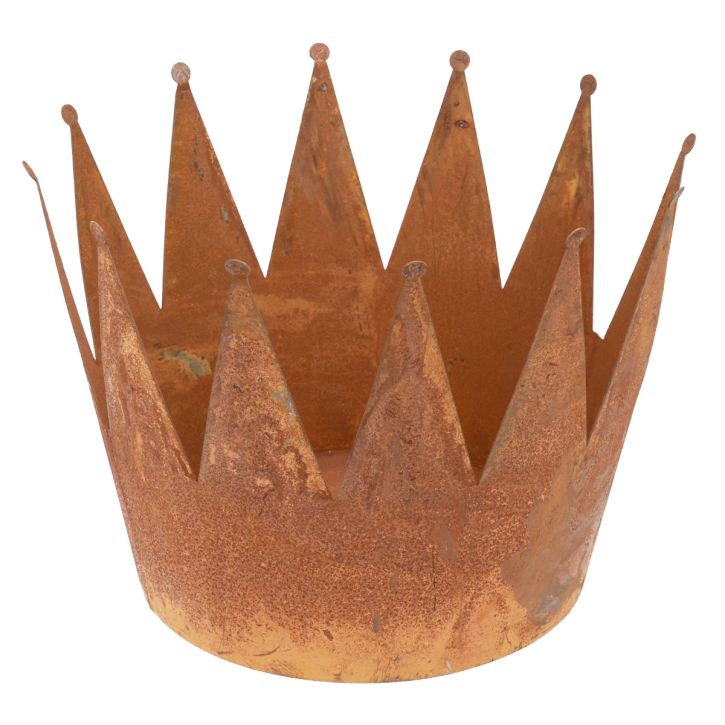 Doniczka rdzawa ozdobna miska metalowa korona dekoracyjna vintage Ø30cm