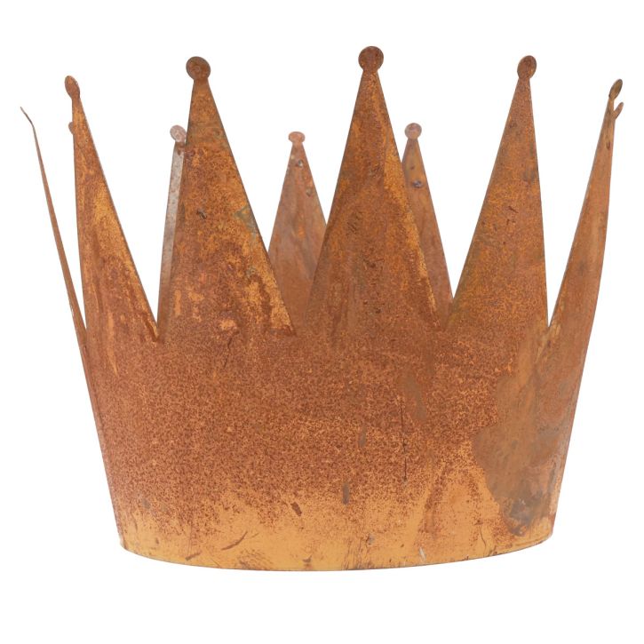 Doniczka rdzawa ozdobna miska metalowa korona dekoracyjna vintage Ø30cm