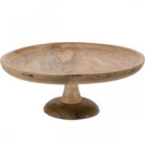 Taca drewniana, taca dekoracyjna, talerz ozdobny okrągły Ø30cm W12cm