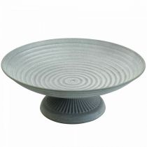 Dekoracyjna miska z nóżką metalowa miska vintage wys. 10,5 cm Ø26 cm