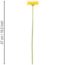 Produkt Sztuczne kwiaty gerbery, słoneczna żółć, kwiat ogrodowy, 47 cm, 6 sztuk