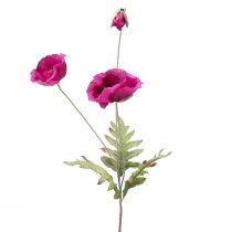 Sztuczne maki ozdobne jedwabne kwiaty różowe 70cm