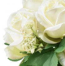 Produkt Sztuczne róże Sztuczny bukiet kwiatów Róże białe Pick 42cm