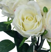 Produkt Sztuczne róże w pęczku białe 30cm 8 szt