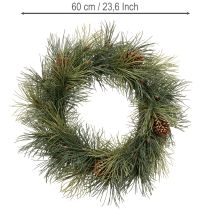 Produkt Sztuczny wianek z gałązek sosnowych i szyszek 60 cm
