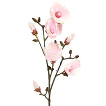 Produkt Sztuczna gałązka magnolii różowe kwiaty Ø8cm dł. 100cm