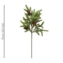 Produkt Sztuczna gałązka jodły z prawdziwymi szyszkami Gałązka świąteczna 78cm