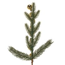 Produkt Sztuczna gałązka jodły z mini bombkami choinkowymi w kolorze złotym, 46 cm, 2 sztuki