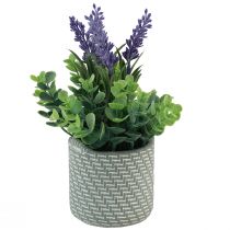 Produkt Sztuczna lawenda w doniczce ceramicznej fioletowo-zielona wys. 22cm