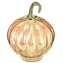 Produkt Szklana dekoracja dyniowa, szklana dekoracja stołu w kształcie dyni, pomarańczowa, Ø14cm, wys.18cm