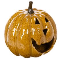 Produkt Ceramiczna dynia z twarzą, dekoracja LED, Halloween, 19 cm