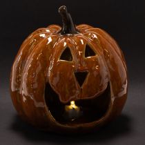 Produkt Ceramiczna dynia na Halloween, dekoracja LED 15 cm