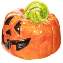 Produkt Dekoracyjna ceramiczna figurka dyni na jesień i Halloween, 8 cm