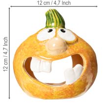 Produkt Dekoracyjna figurka dyni i świecznik, zabawna buźka, jesienna dekoracja, 12 cm, 2 sztuki