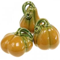 Dynia dekoracyjna Ceramiczna Pomarańczowa, Zielona Assorted H7,5/10/11cm 3szt.