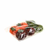 Produkt Mini dynia flokowana pomarańczowa, zielona, czerwona Ø9cm 6 szt