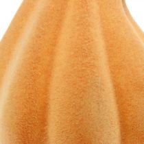 Produkt Deco Pumpkin Curved Orange Flocked Artificial Decorative Pumpkin 18cm