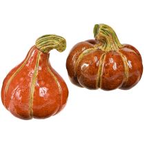 Produkt Dynie ceramiczne dekoracja jesienna brązowo-pomarańczowa 10/13cm 2 szt.