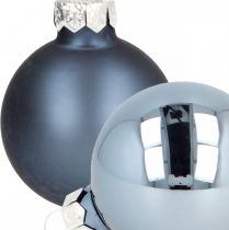 Bombki szklane bombki szklane niebieskie matowe/błyszczące Ø4cm 60 sztuk