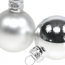Produkt Bombki szklane kula srebrna mat/połysk Ø4cm 60szt