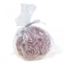 Produkt Okrągła różowa świeca kula Ø10,5 cm Romantyczna dekoracja świecą Dekoracja stołu weselnego