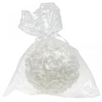 Produkt Świeca kula z motywem róży, dekoracja stołu na wesela i urodziny, 10,5 cm, biała
