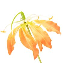 Produkt Sztuczny kwiat pomarańczy Gloriosa na długich łodygach do wazonów 80cm 3 szt.