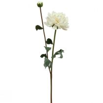 Sztuczny kwiat Dalia Biała Sztuczny kwiat z pąkiem wys.57cm