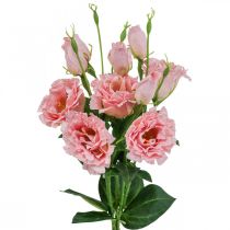 Sztuczne kwiaty Lisianthus różowe sztuczne jedwabne kwiaty 50cm 5szt