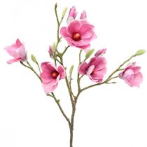 Produkt Sztuczny kwiat magnolii gałązka, magnolia różowy różowy 92cm